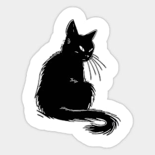 Cats Black Cats Graphic T-shirt 02 Sticker